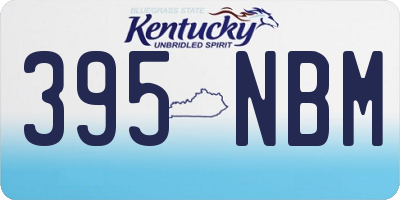 KY license plate 395NBM