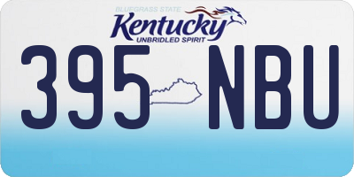 KY license plate 395NBU