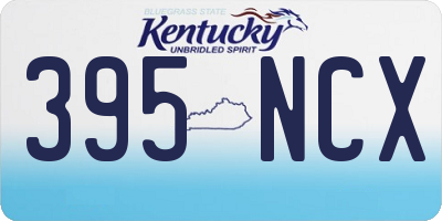KY license plate 395NCX
