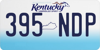 KY license plate 395NDP