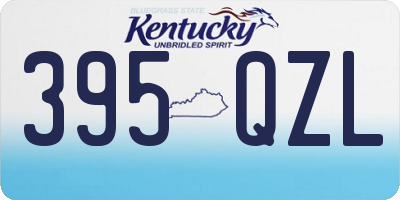 KY license plate 395QZL