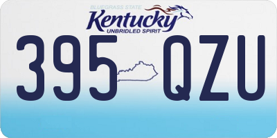 KY license plate 395QZU