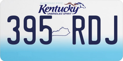 KY license plate 395RDJ