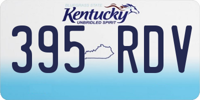 KY license plate 395RDV