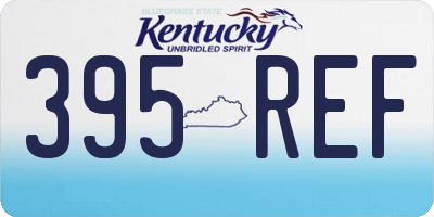 KY license plate 395REF