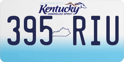 KY license plate 395RIU