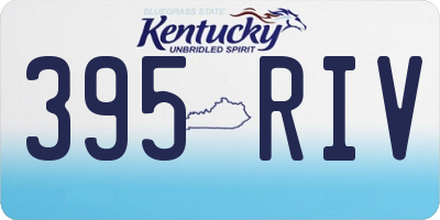 KY license plate 395RIV