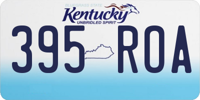 KY license plate 395ROA