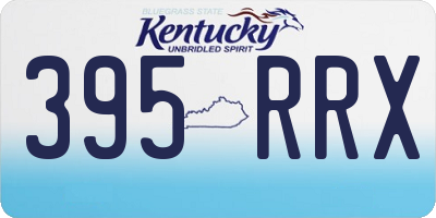 KY license plate 395RRX