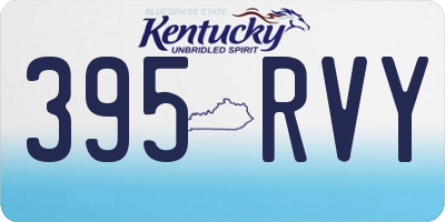 KY license plate 395RVY