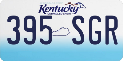 KY license plate 395SGR