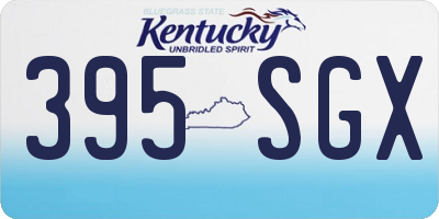 KY license plate 395SGX