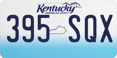 KY license plate 395SQX