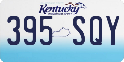 KY license plate 395SQY