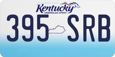 KY license plate 395SRB
