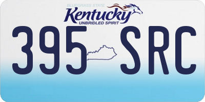 KY license plate 395SRC