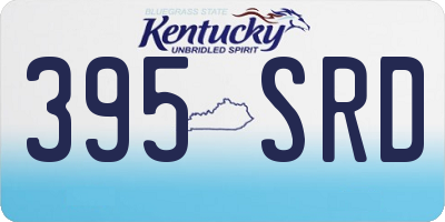 KY license plate 395SRD