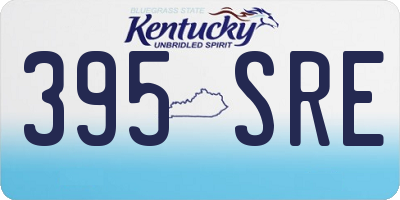 KY license plate 395SRE