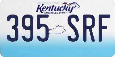 KY license plate 395SRF