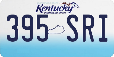 KY license plate 395SRI