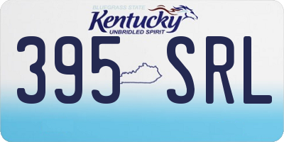 KY license plate 395SRL