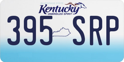 KY license plate 395SRP