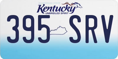 KY license plate 395SRV