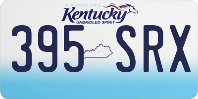 KY license plate 395SRX