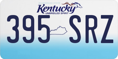 KY license plate 395SRZ