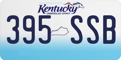 KY license plate 395SSB