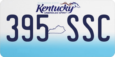KY license plate 395SSC