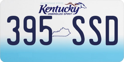 KY license plate 395SSD