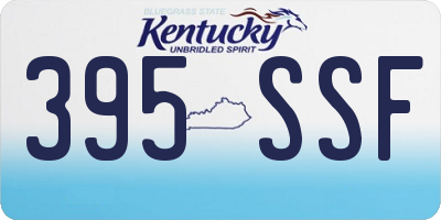 KY license plate 395SSF