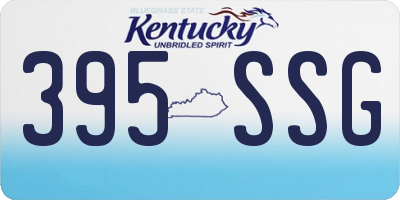 KY license plate 395SSG