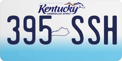 KY license plate 395SSH