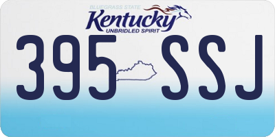 KY license plate 395SSJ