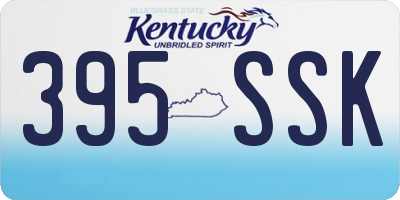 KY license plate 395SSK