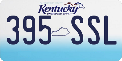 KY license plate 395SSL