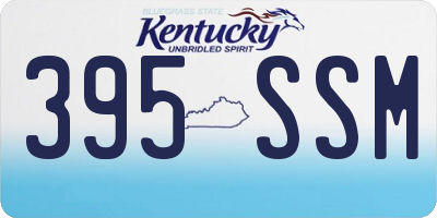 KY license plate 395SSM