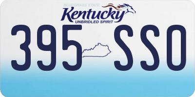 KY license plate 395SSO