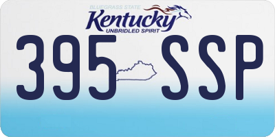 KY license plate 395SSP