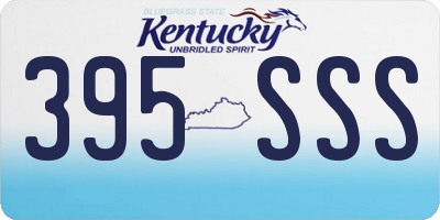 KY license plate 395SSS