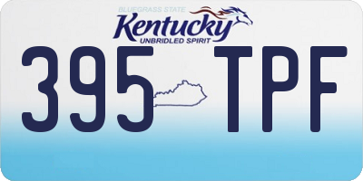 KY license plate 395TPF