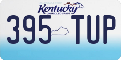 KY license plate 395TUP