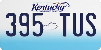 KY license plate 395TUS