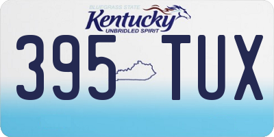 KY license plate 395TUX