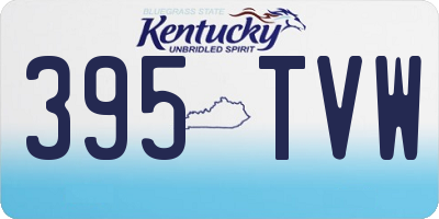 KY license plate 395TVW