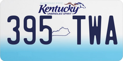 KY license plate 395TWA