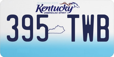 KY license plate 395TWB