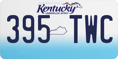 KY license plate 395TWC